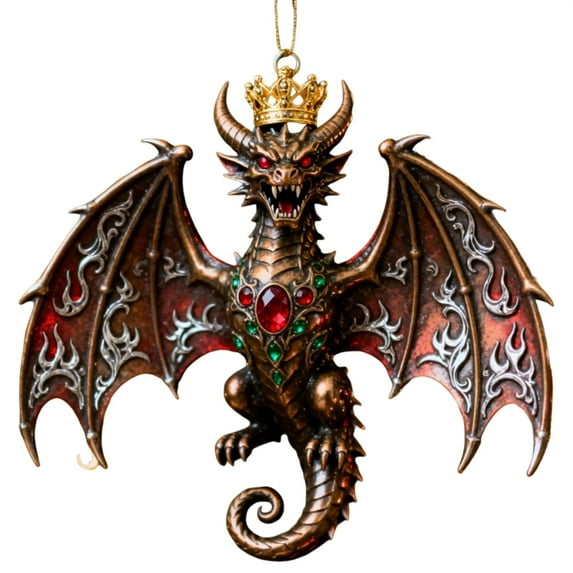 Dragon Christmas Ornaments for Tree Decoration, Acrylic Decorative Hanging Ornaments, Xmas Tree Dragon Decor, Holiday Presents, Silver