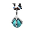 thumbnail image 1 of Dragon Claw Silver Metal Tumbled Healing Gemstone Crystal Ball Pendant Adjustable Necklace - Womens Fashion Handmade Jewelry New Age Accessories, 1 of 3