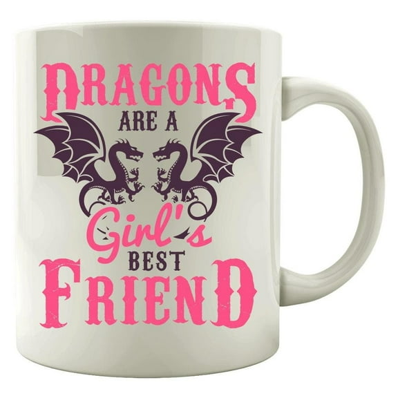 Dragon 11 oz Coffee Mug - Playful Animal Gift White Ceramic