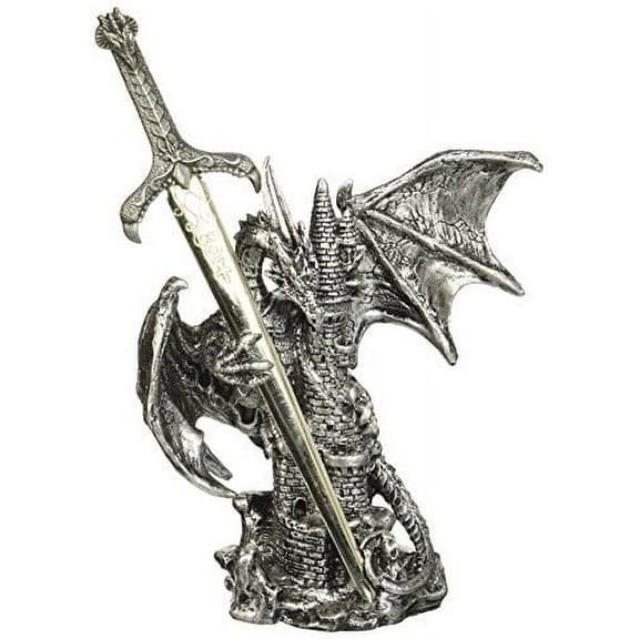 Dragon Collection with Sword Collectible Fantasy Decoration Figurine