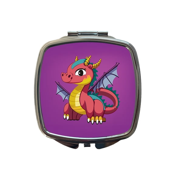 Dragon Colorful Travel Makeup Handbag Purse Small Pocket Compact Mirror