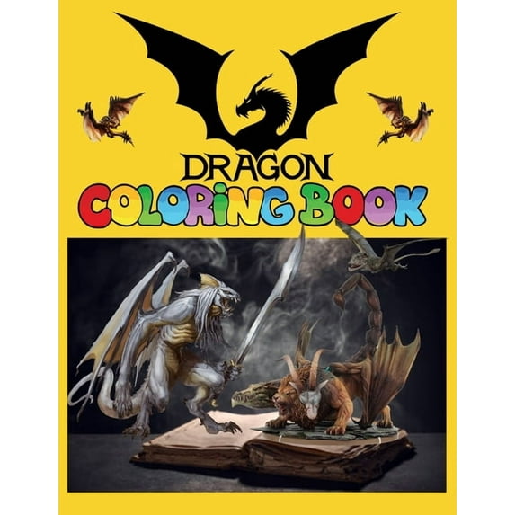 Dragon Coloring Book: Dragon Jumbo Coloring & Activity Book. Fantastic 47 Unique coloring Design Great Stress Relief Col, (Paperback)