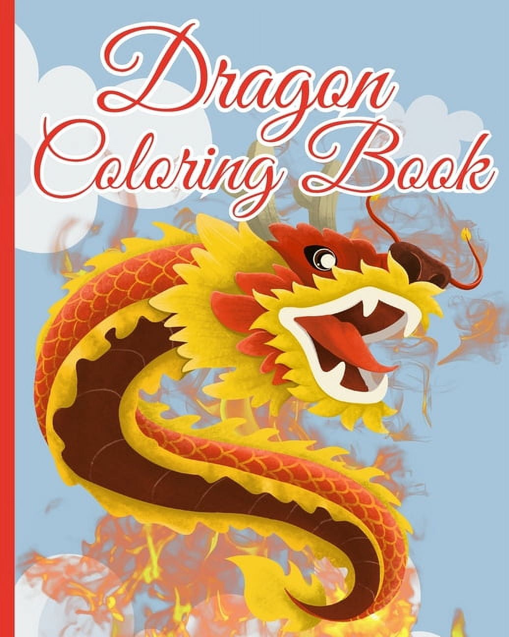 Dragon Coloring Book For Kids: 26 Beautiful Fantasy Dragon Scenes