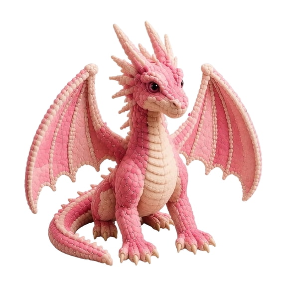 Dragon Crochet Kit for Beginners, Fantasy Winged Dragon Amigurumi DIY Craft Set, Adult Handmade Mythical Creature Plush Making Supplies