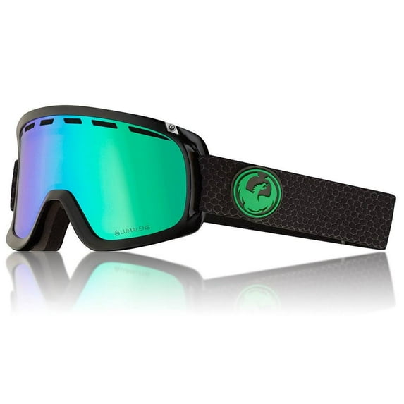 Dragon D1 OTG Lumalens Snow Goggles Split Green ION