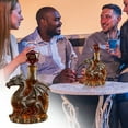 thumbnail image 1 of Dragon Design Whiskey Decanter - Classic Glass Wine Decanter for Whiskey, Bourbon & Scotch, Elegant Barware for Home & Office, Stylish Liquor Decanter, Whiskey Awakener, White, 1 of 6