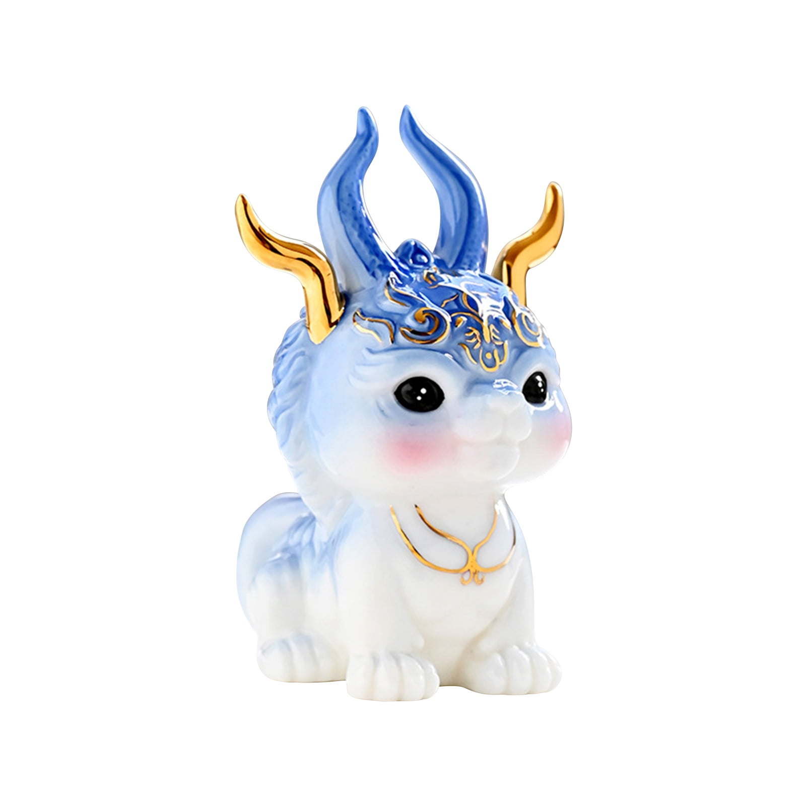 Dragon Desktop Ornament Ceramic Dragon Statue Chinese Figurine Ornament