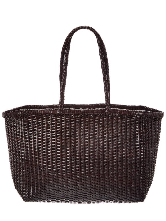 B Weave Big Tote, Brown