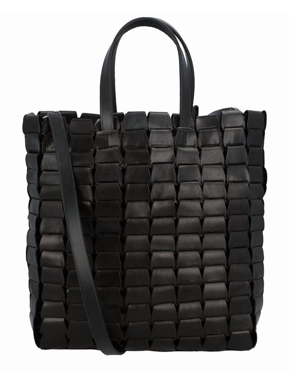 Link Tote Leather Tote, Black