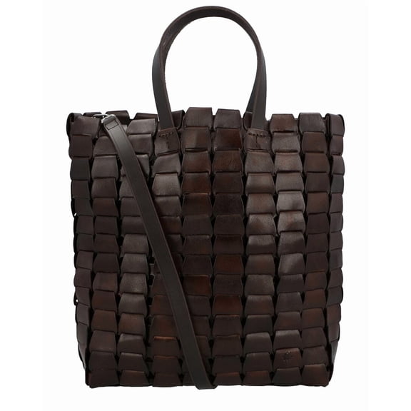 Dragon Diffusion Link Leather Tote, Brown