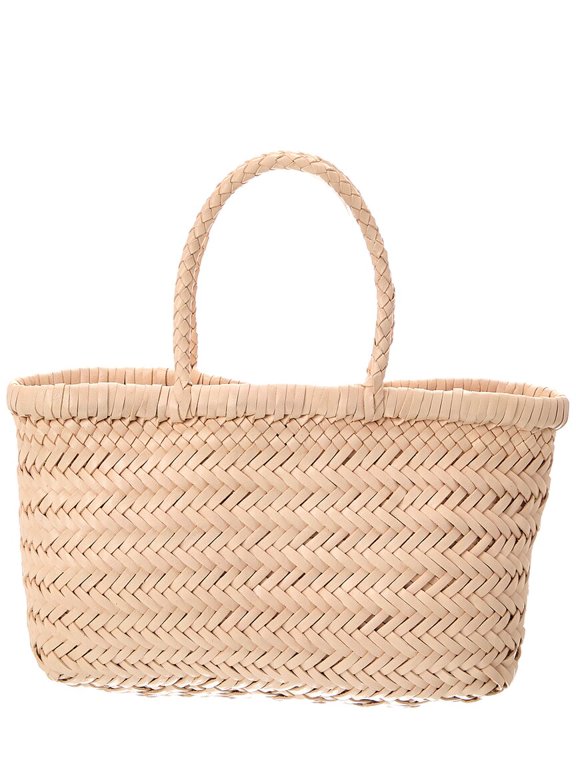 Mini Flat Gora Tote, Beige