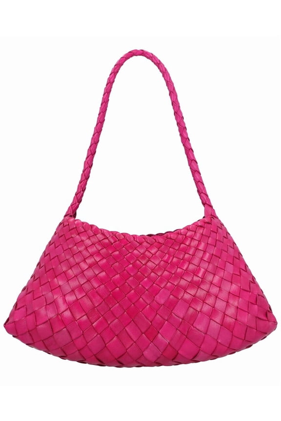 Rosanna Leather Shoulder Bag, Pink
