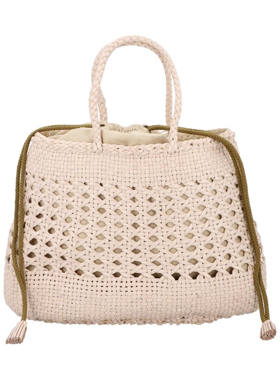 Women's Santa Cano Open Lattice Basket Bag Neutrals