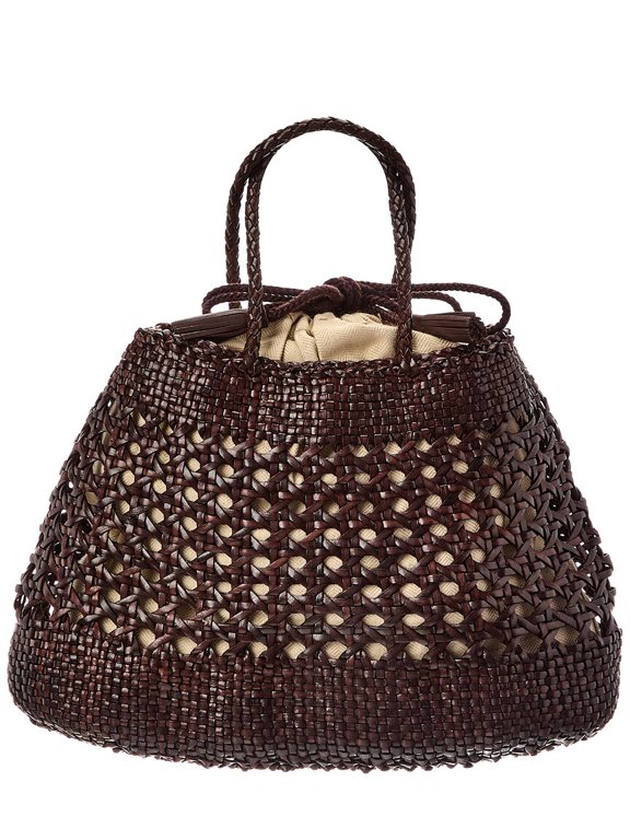 Santa Cano Leather Top Handle Bag, Brown