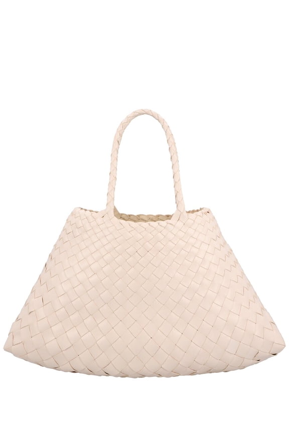 Women's Cream Santa Croce Braided Leather Handbag Neutrals