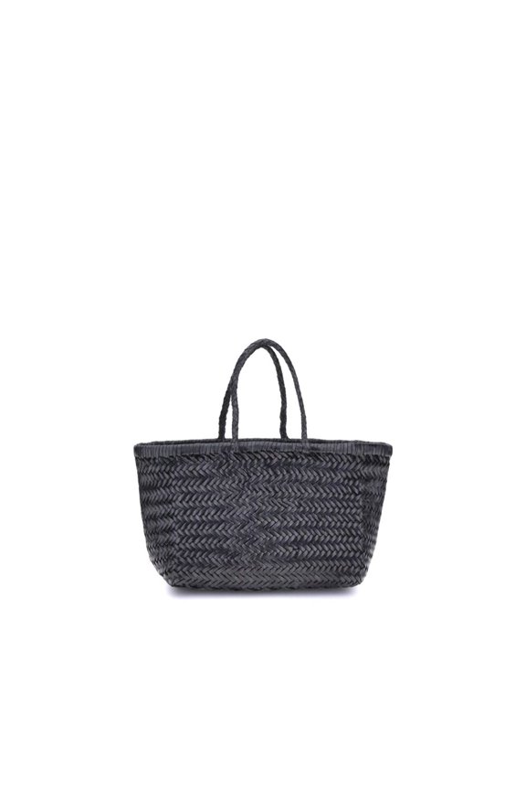 Dragon Diffusion Triple Jump Small Leather Tote, Black