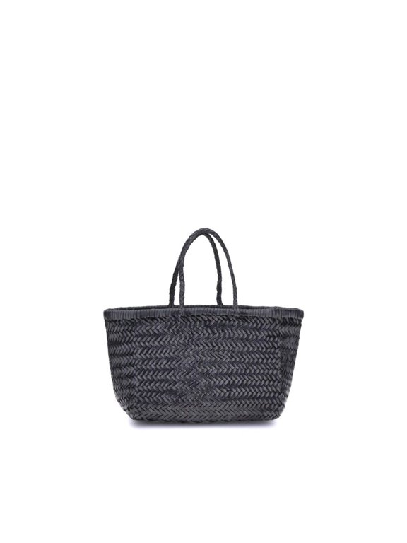 Dragon Diffusion Triple Jump Small Leather Tote, Black