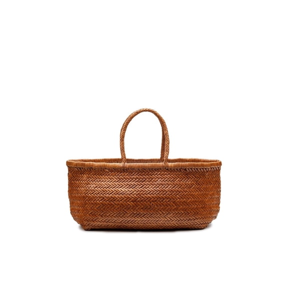 Dragon Diffusion Women's Large Handwoven Basket Tote In Buffalo Calf Leather Red