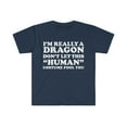 thumbnail image 1 of Dragon Don't let the Human Costume Fool you Unisex T-shirt S-3XL Halloween, 1 of 2