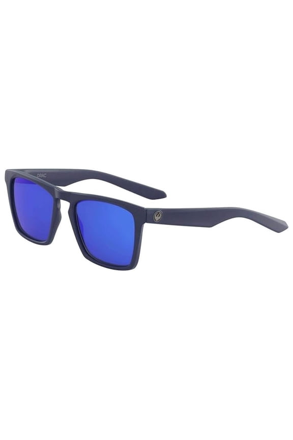 Dragon Drac 418 Matte Deep Navy Drac Square Sunglasses Lens Category 3 Lens Mir