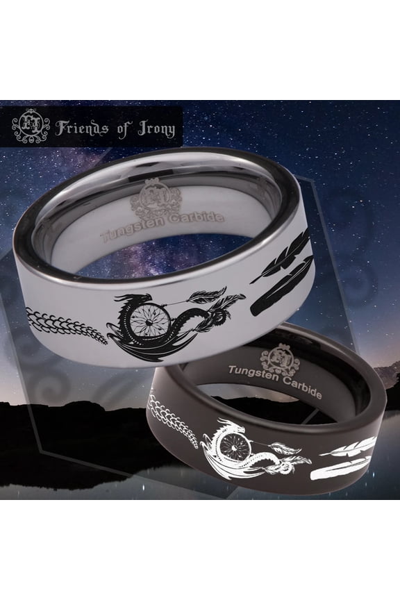 Dragon Dreamcatcher Tungsten Carbide Ring