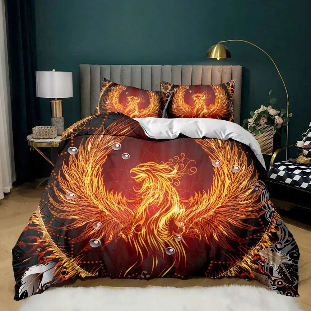 Dragon Duvet Cover Set Japanese White Dragon Tatsu Folk Noble Bedding