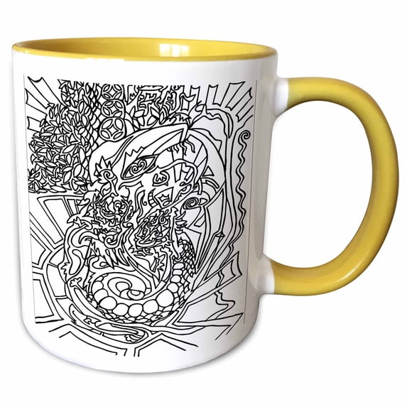Dragon Egg 15oz Two-Tone Yellow Mug mug-262800-13