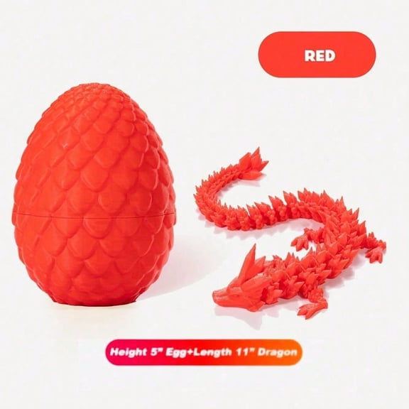 Dragon Egg 3D Printing Dragon Egg And Dragon Suit Toy-Multi-Functional Indoor And Outdoor Decoration, Decorative Character Gift-No Power Required [Gem Dragon Inside The Dragon Egg] Easter Eggs