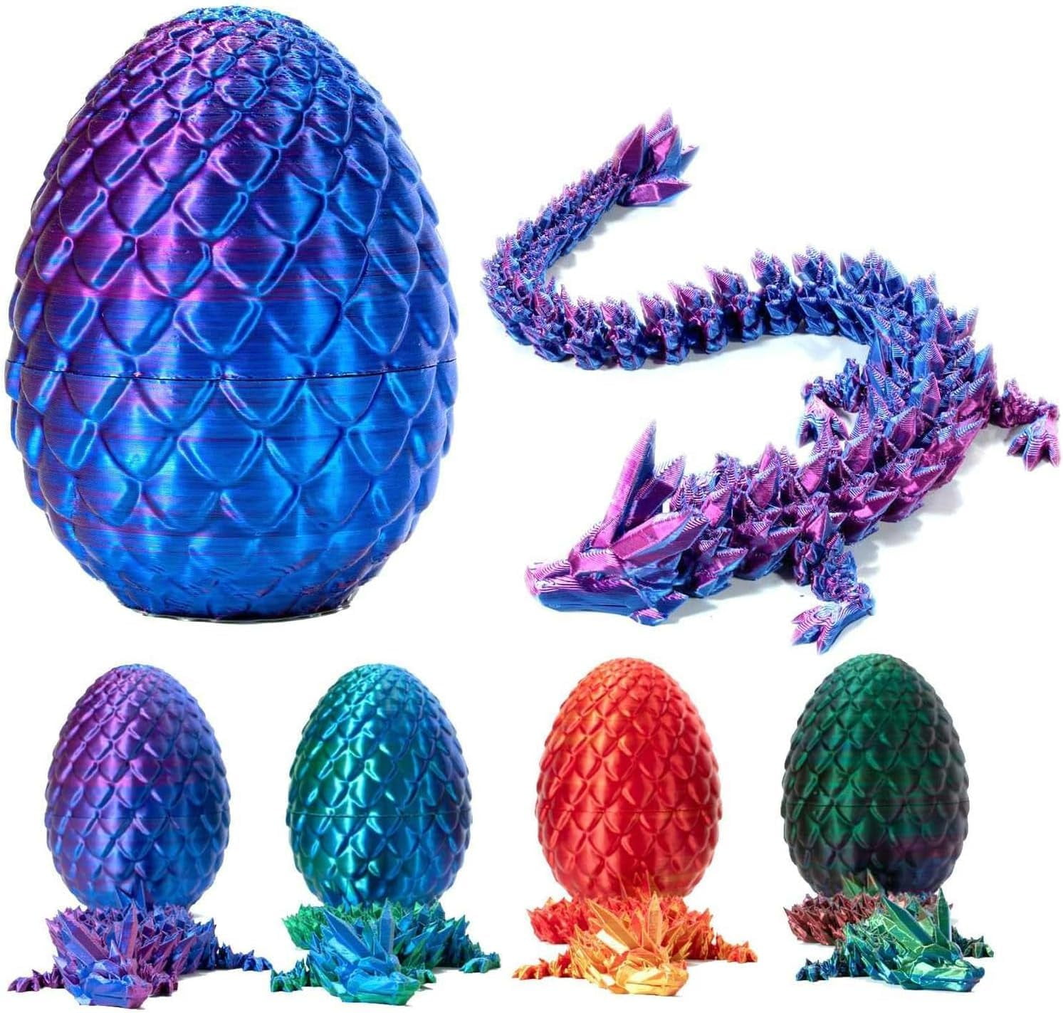 Dragon Egg Fidget Toy Surprise,3D Printed Mystery Dragon Egg,Crystal ...