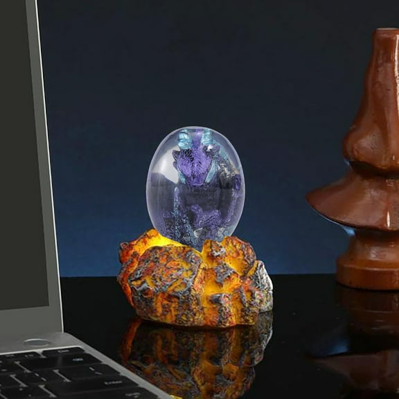 Dragon Egg/Luminous Base,Toys for Over 36 Months,Handmade Crystal Dragon Statue,Figurines for Lovers,Dragon Decor,Unique Gifts for Christmas,Birthdays