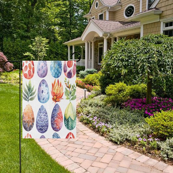 Dragon Eggs Garden Flag Double Sided 12 x 18 Inch Outside Yard Decoration Outdoor Flag