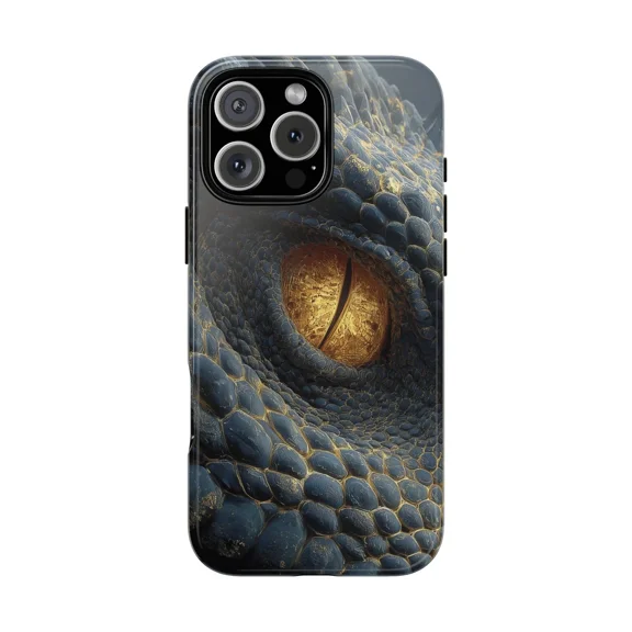 Dragon Eye Gray Fantasy Art Case for iPhone 11-17 Pro Max
