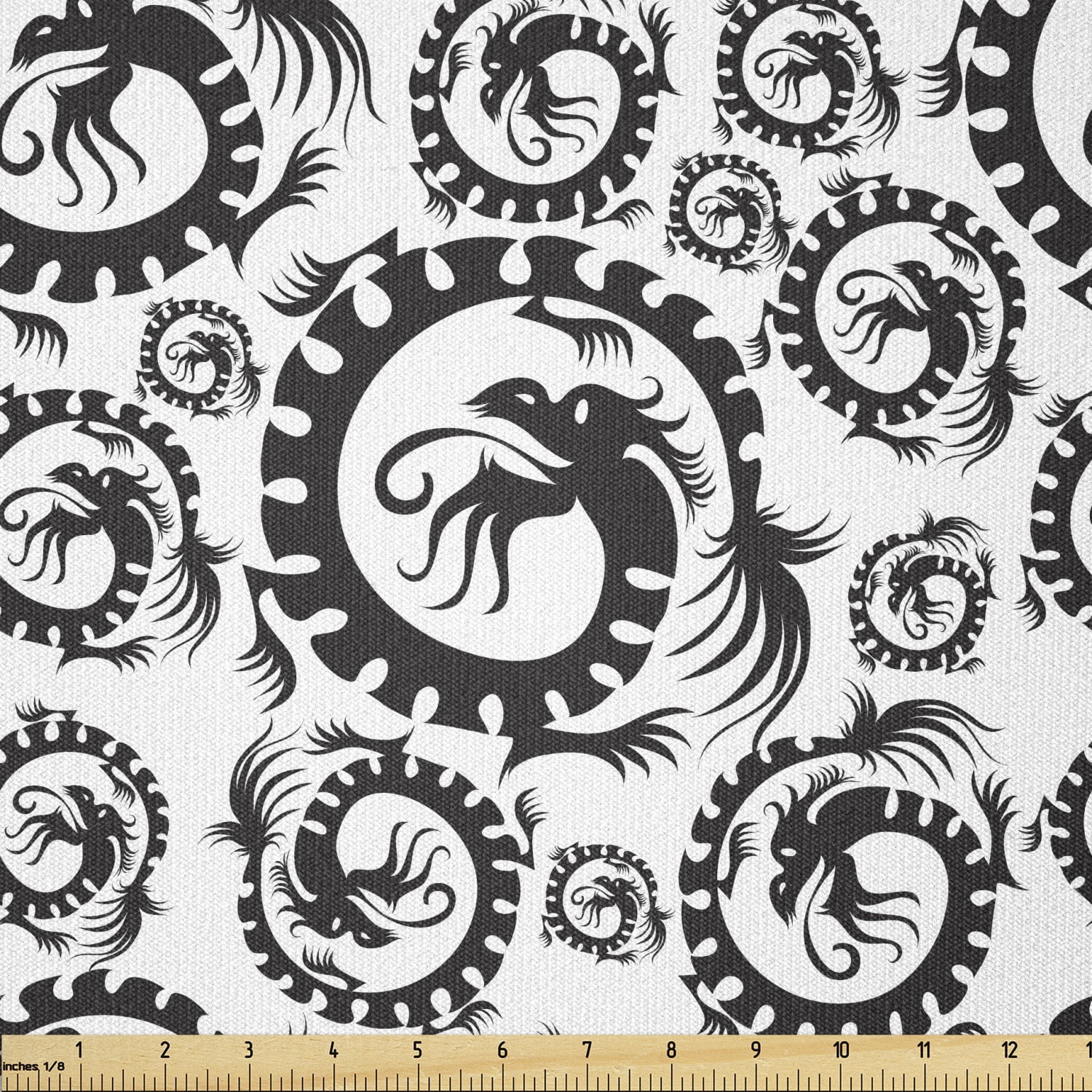 dragon-fabric-by-the-yard-antique-art-chinese-dragon-pattern-design-vintage-illustration-retro-print-stretch-knit-fabric-for-clothing-sewing-and-arts-crafts-1-yard-white-black-by-ambesonne-walmart-com