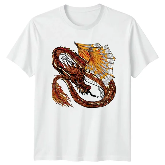 Dragon Fantasy Mythical Creature Mens T-Shirt Womens Graphic Unisex Tee