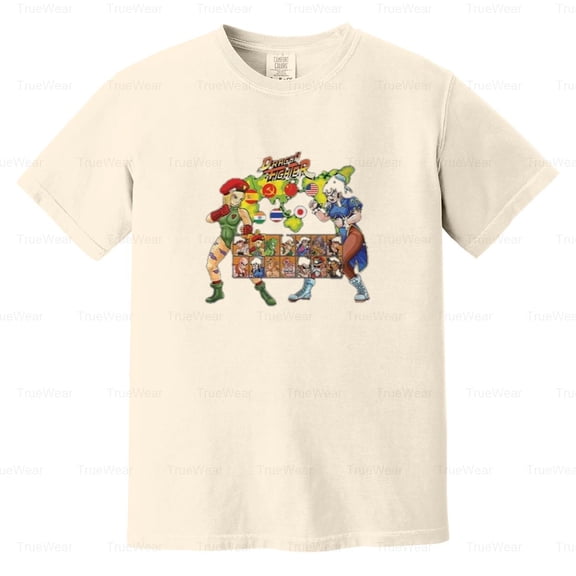 Dragon Fighter, ChunLi Vs Android, Street Fighter, Girl, Gamer, Art Comfort Color T-Shirt Unisex, up to 4XL