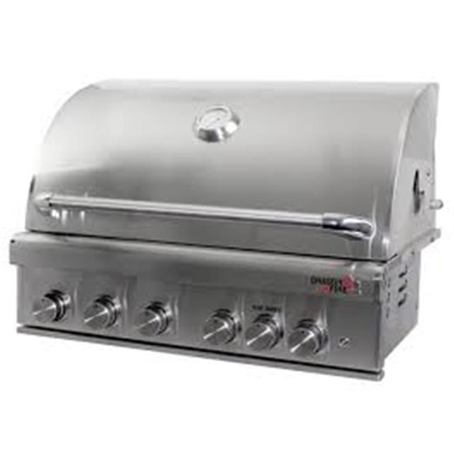 Dragon Fire 40-Inch Stainless Steel Portable Grill Cart with Folding Shelves