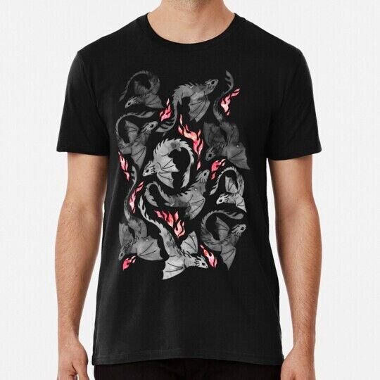 Dragon Fire Greys & Blacks S to 5XL Made in the USA T-Shirt