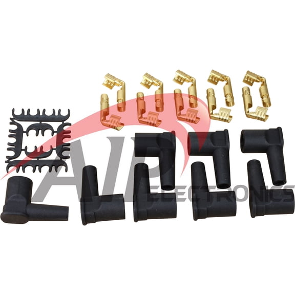 Dragon Fire Race Series UNIVERSAL 10mm Distributor Boot and Terminal Kit Compatible Replacement For Non HEI Point Style Female Cap Distributors Only Oem Fit PWJ182