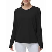 Dragon Fit Long Sleeve Workout Shirts for Women Back Loose Fit Running Tee Tops with Thumb Hole