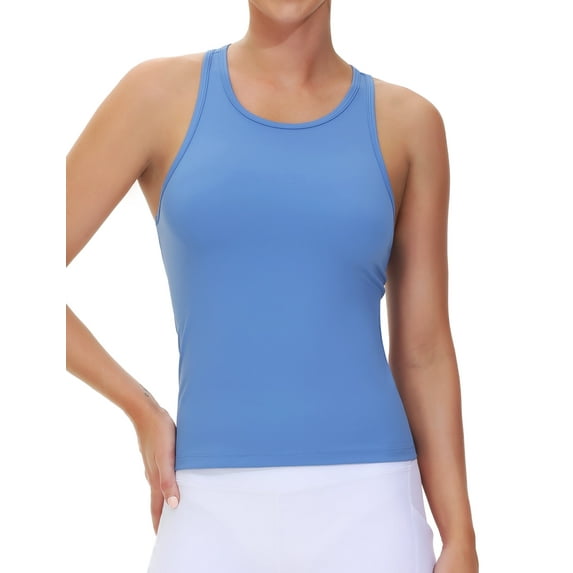 Dragon Fit Racerback Workout Tank Tops for Women Slim Fit Sleeveless Basic Athletic Running Yoga Shirts