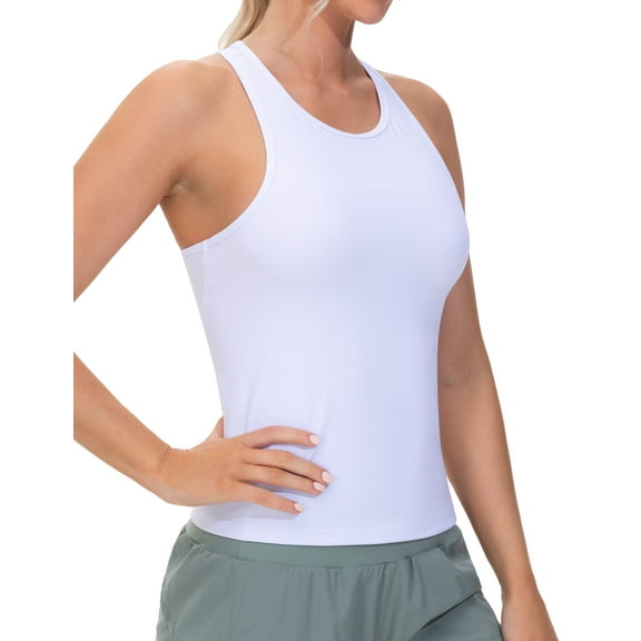 Dragon Fit Racerback Workout Tank Tops for Women Slim Fit Sleeveless Basic Athletic Running Yoga Shirts