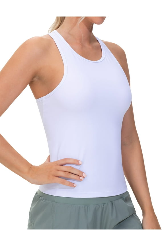 Racerback Workout Tank Tops for Women Slim Fit Sleeveless Basic Athletic Running Yoga Shirts