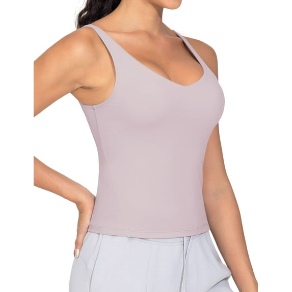 Dragon Fit Women's Longline Sports Bra Wirefree Padded Workout Yoga Tank Top