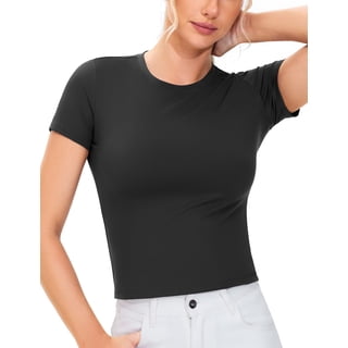 Dragon Fit Women's Workout Tops Short Sleeve Slim Fit Breathable Athletic Yoga Running Casual Basic Tee Shirts