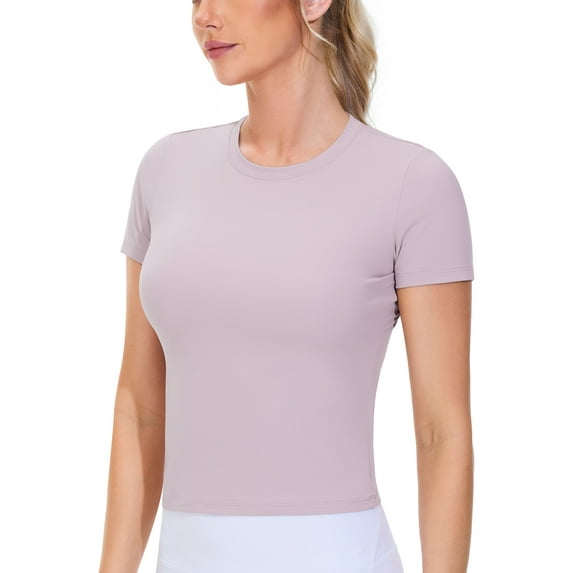 Dragon Fit Women's Workout Tops Short Sleeve Slim Fit Breathable Athletic Yoga Running Casual Basic Tee Shirts