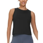 DRAGON FIT Womens Sleeveless Tank Tops Quicky Dry Crop Workout Athletic Yoga Basic Shirts