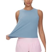 Dragon Fit Womens Sleeveless Tank Tops Quicky Dry Crop Workout Athletic Yoga Basic Shirts
