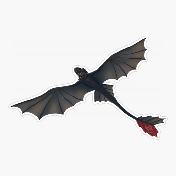 Dragon Flying Adventure Design Sticker