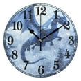 thumbnail image 1 of Dragon Flying in Winter Silent Wall Clock 10" Non-Ticking Battery Clock, 1 of 7