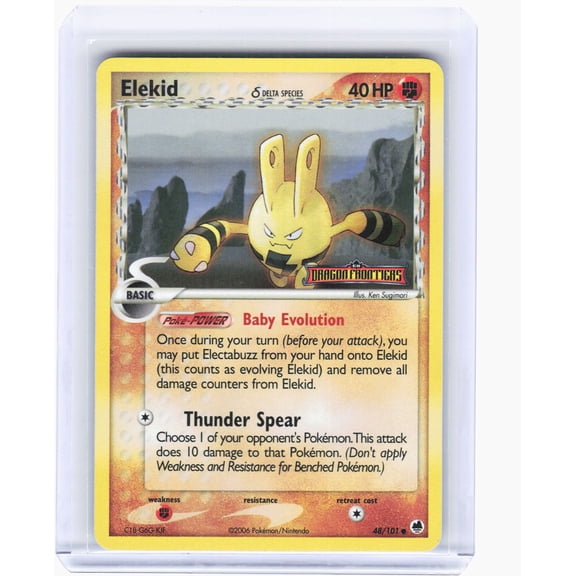 Dragon Frontiers Elekid (Delta Species) Reverse Holo Common (Lightly Played) #48/101